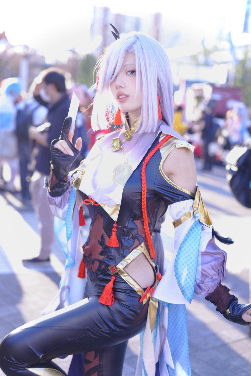 nirachigedayo's tweet photo. 【原神 Genshin/コスプレ】

       ❄️.*˚申鶴❄️.*˚

photo📸:@shirakawa_jiro さん

#C107コスプレ 
#C107_cos 
#コミケC107 https://t.co/i0hLTi6Pqn