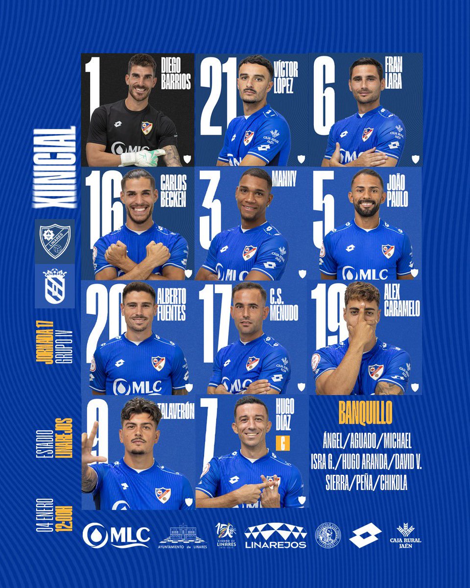 ¡Este es nuestro 𝐗𝐈 𝐈𝐍𝐈𝐂𝐈𝐀𝐋 para el #LinaresMelilla! 🙌

¡A por los 𝐓𝐑𝐄𝐒 𝐏𝐔𝐍𝐓𝐎𝐒 en casa! 🔵

#EsLoQueEres 💙