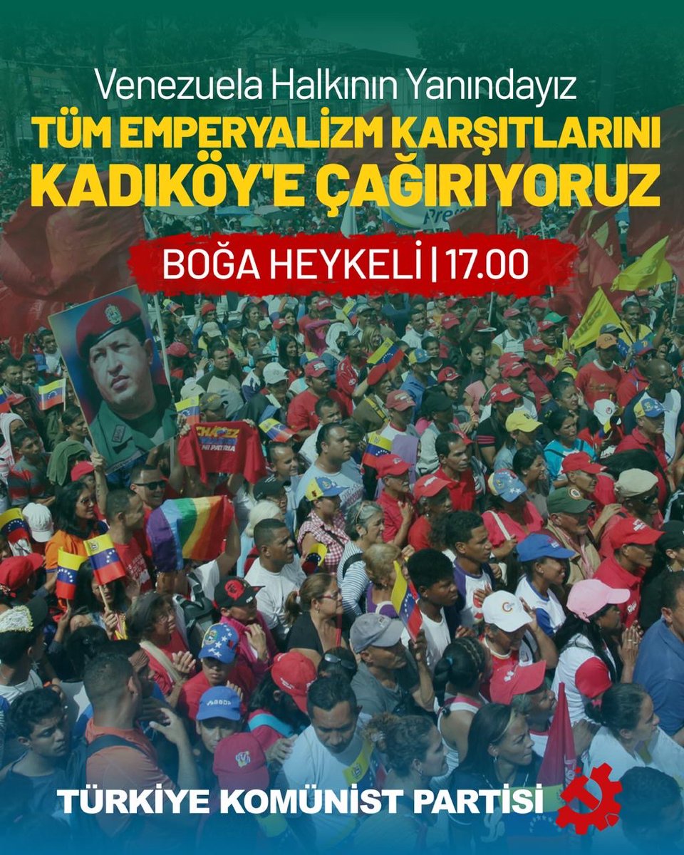 ABD barışın düşmanıdır!
ABD bağımsızlığın düşmanıdır!
ABD halkların düşmanıdır!

Bu çete sürüsüne "ben de emperyalizmin karşısındayım" demek istiyorsan sen de gel! 

🗓️ 4 Ocak 2025
🕖 17.00
📍 İstanbul Kadıköy Boğa Heykeli
