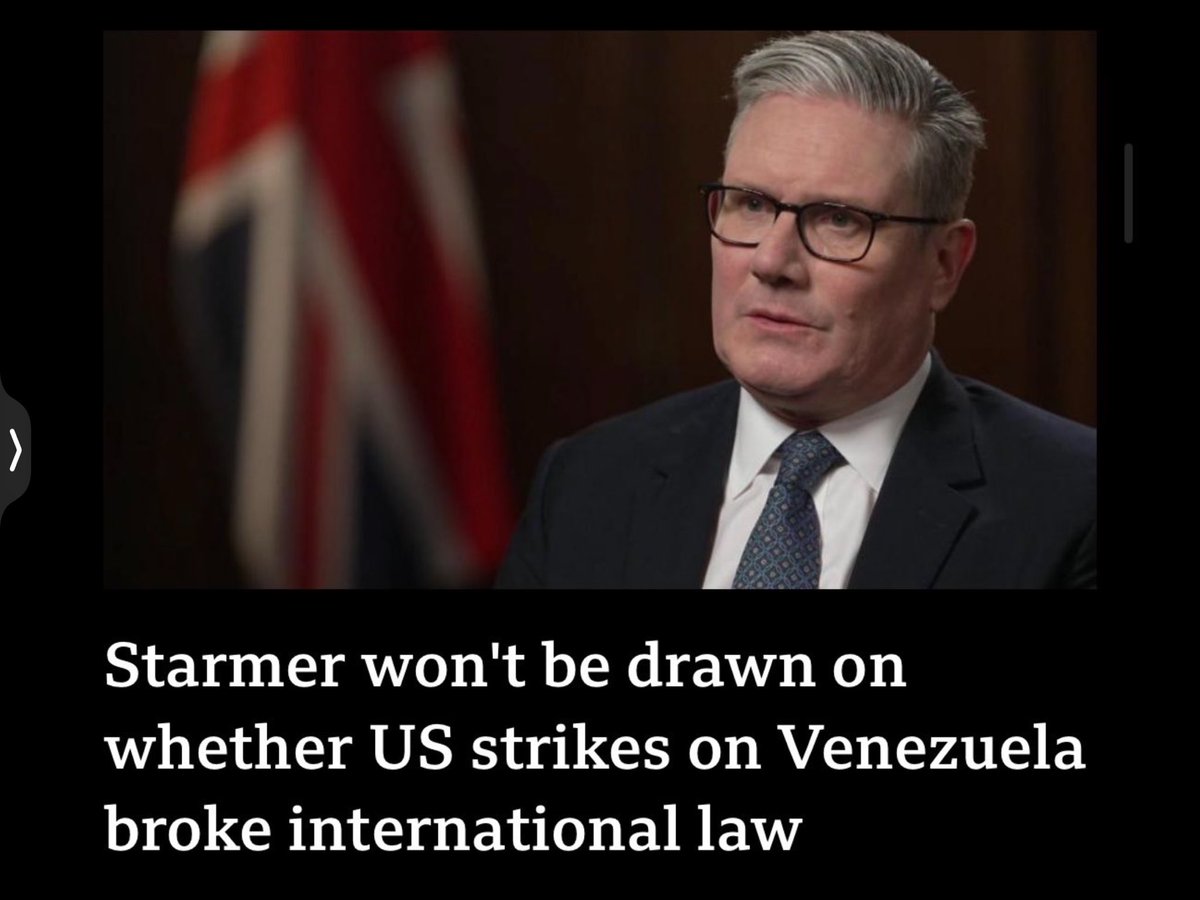 The UK is already complicit, having seized over £2 billion worth of Venezuelan gold reserves held here. All on the say so of the US. 

He also knows International Law. Watch him jump through hoops to avoid upsetting Uncle Donald.