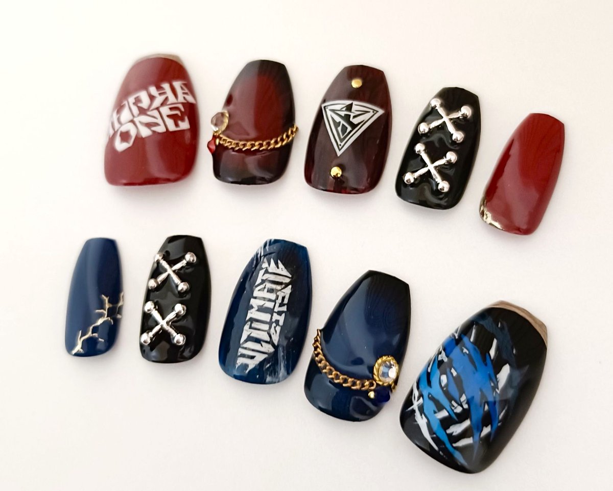 ネイルチップオーダー　azu様 にじさんじ🌈🕒所属 加賀美ハヤト様の1stライブに合わせてネイルチップ