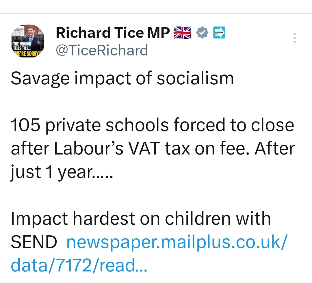Parody_PM's tweet image. Excellent bit of journalism to avoid mentioning that there are now 12 more private schools than there were in 2024.