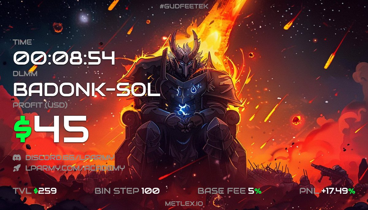 iryzal_'s tweet image. Trading Memecoin?  No.
Use Meteora DLMM?  Yes.

What different? Wrong answer only

GUDFEETEK! @MeteoraIDN @MeteoraAG @met_lparmy