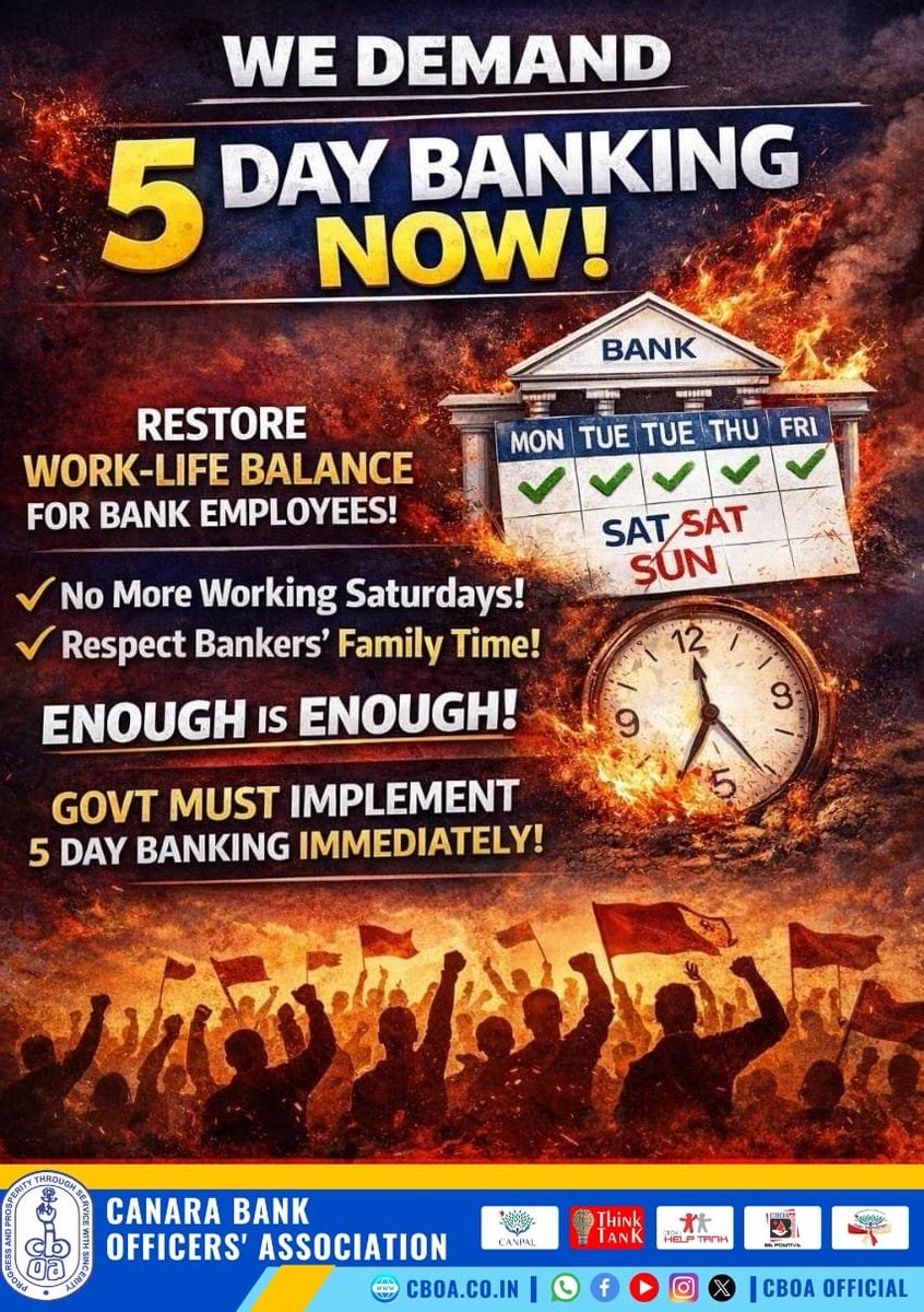 paritala94's tweet photo. #5DayBankingNow 

@DFS_India 
@nsitharaman https://t.co/Eu71E5tNnO