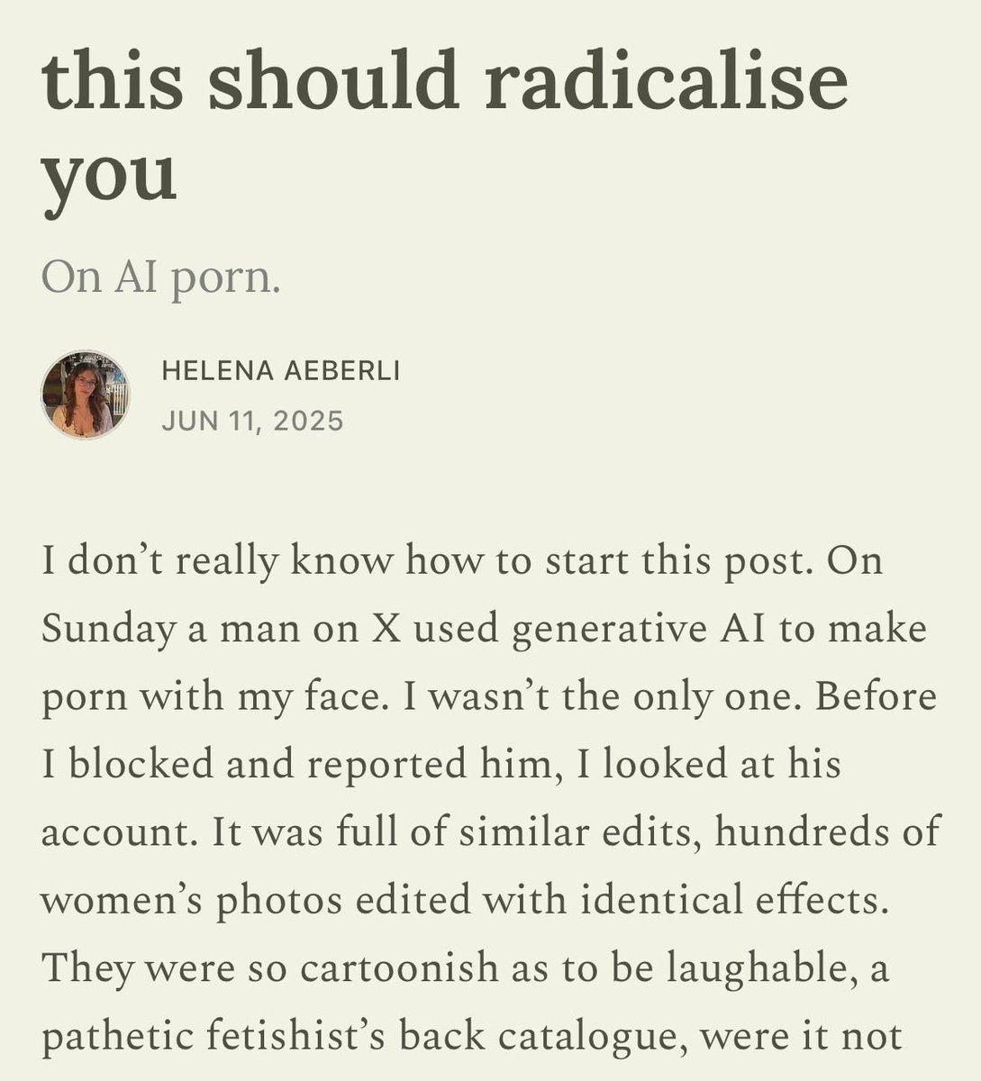 MrEwanMorrison's tweet photo. An important article on the sexual objectification and exploitation of women through generative AI.
Link below👇 https://t.co/EMRhE3xuM4