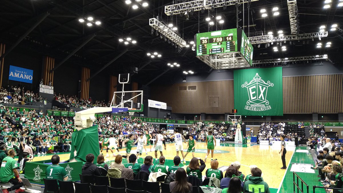 f14dayan's tweet photo. ＃横浜エクセレンス　VS　＃青森ワッツ　EXが第2Qだけで40得点の猛攻！前半終わって70-27で横浜がリードしてます！！ https://t.co/Ubz0Rm9Aem