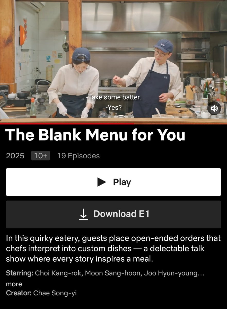dramacoKR's tweet image. If you love Choi Kangrok, go watch his own cooking show on Netflix, THE BLANK MENU FOR YOU, where he cook for Korean celebrities like Jung Haeein, Chun Woohee, Jisoo, Sana, Yoo Seungho, Jang Kiha, Tablo, John Park, and many more!

#CulinaryClassWars2 #CulinaryClassWarsS2