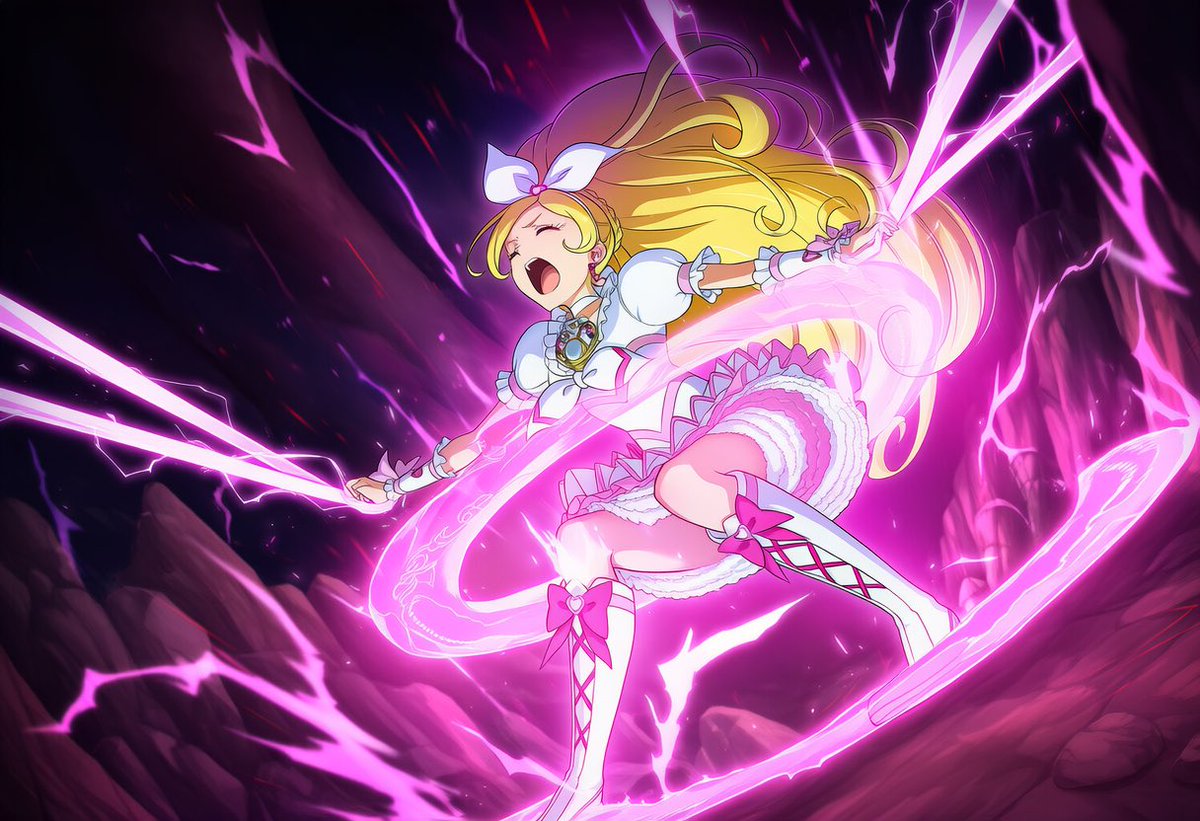 puteragure0's tweet photo. プリキュアがピンチ！
#キュアアクア
#キュアミューズ
#キュアピーチ
#キュアリズム
#AIart https://t.co/jxxj5vKMgk