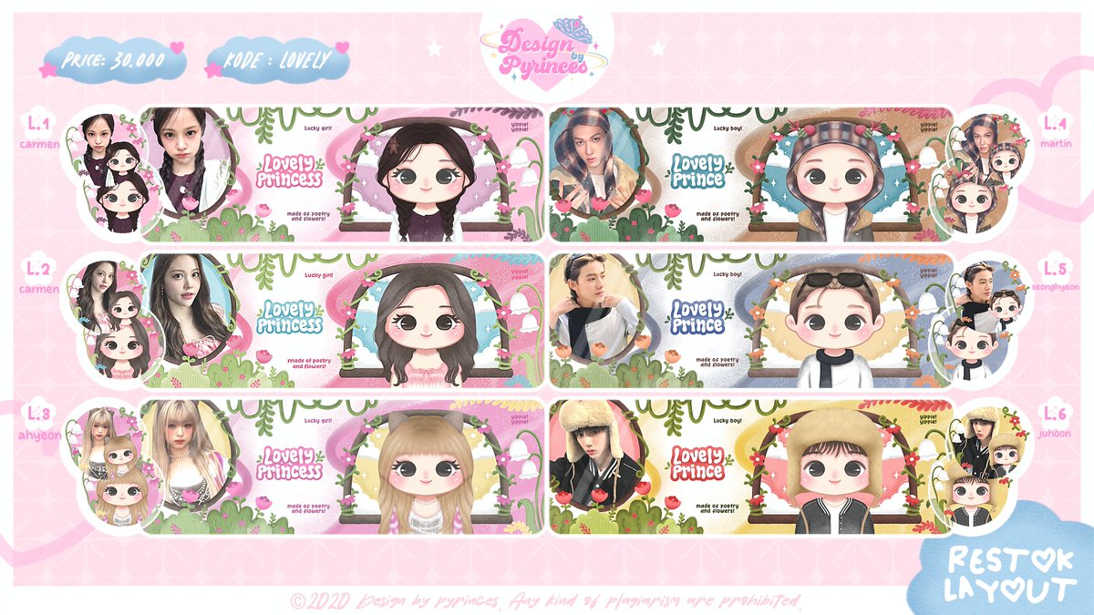 pyrinces's tweet image. 𐙚 ˚⋆a repost would be appreciated!

⋆ ˚｡⋆୨୧˚ 𝙗𝙗𝙞𝙗 - 𝙗𝙗𝙞𝙗 ~

ceby bawa 12 layout ready stock "Lovely" yang bisa kamu take pada :

₊˚ପ⊹🗓️ : 4 Januari 2026
₊˚ପ⊹🕰️ : Jam 19.00 WIB 

୨୧ Detail info cek ALT ya✨

#zonaba #zonauang