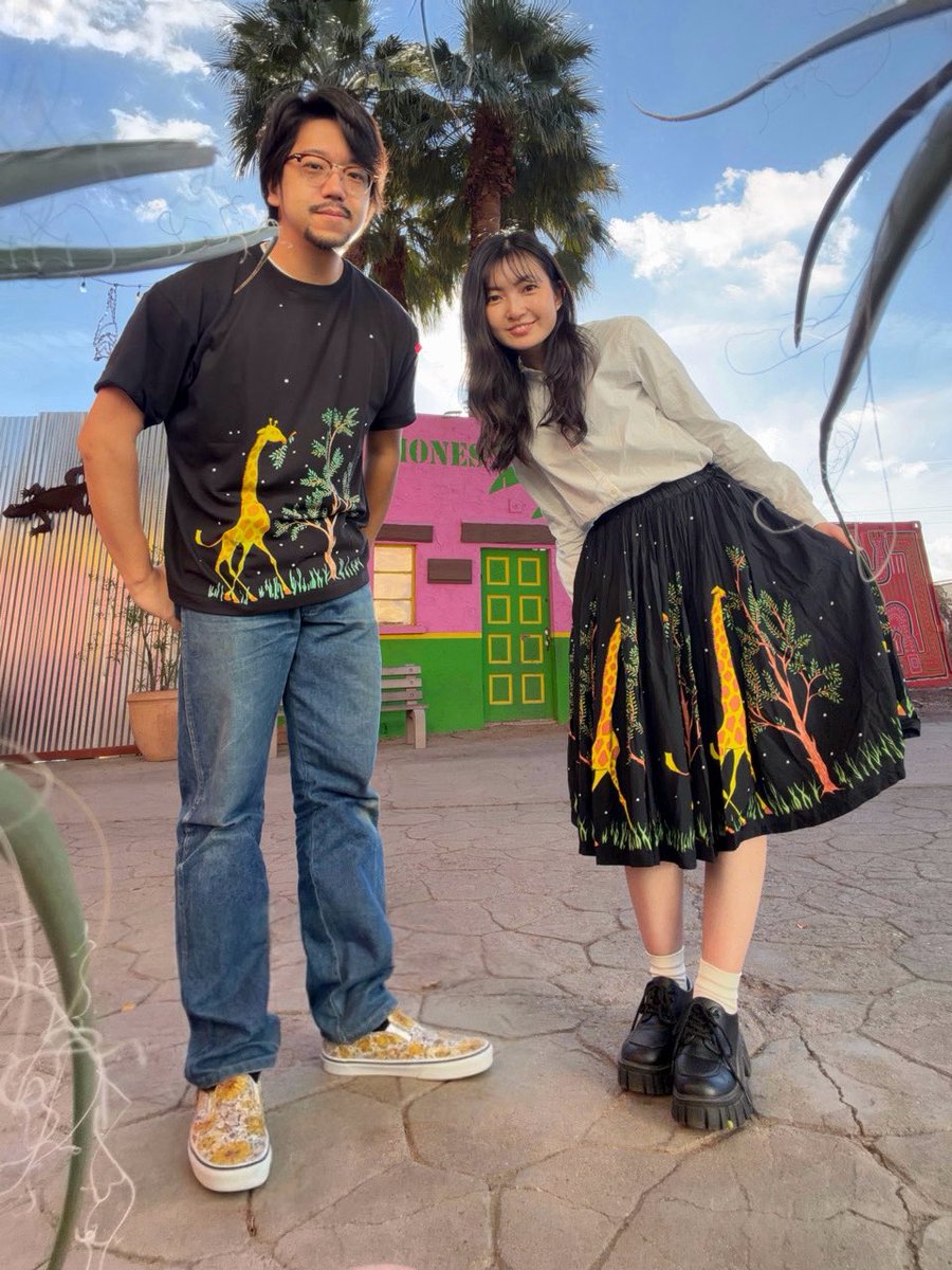 バック・トゥ・ザ・フューチャー　マーティーママのサーキュライズスカート　キリン柄 バック・トゥ・ザ・フューチャー マーティーママのサーキュライズ