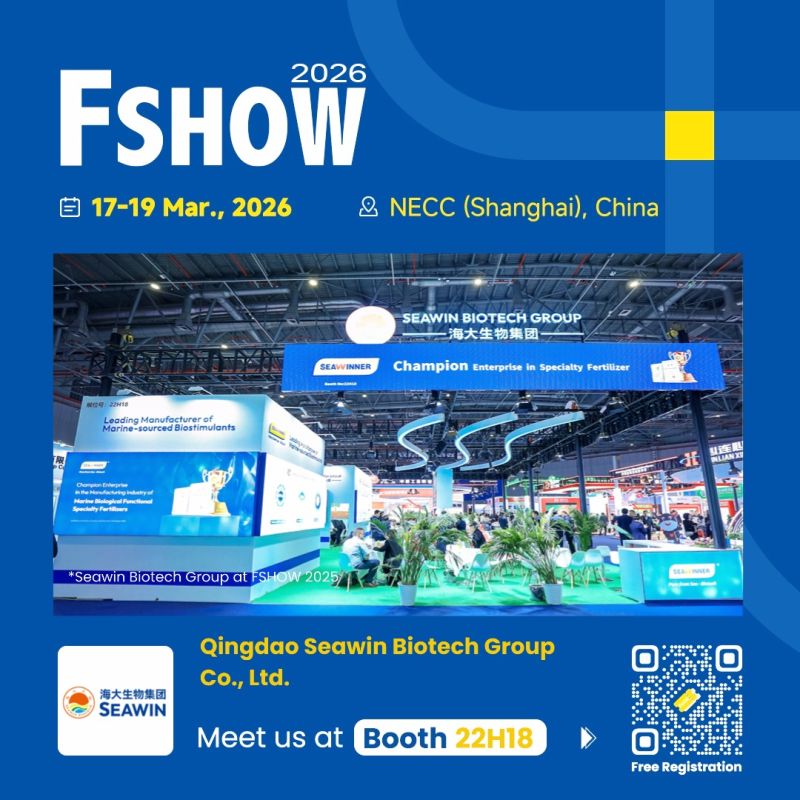 FSHOW Golden Sponsor : 🌱Seawin Biotech Group🌱, officially Qingdao Seawin Biotech Group Co., Ltd.
specializes in the research, development, and production of marine-derived biostimulants and specialty fertilizers, 
Website: seawin-bio.com
FSHOW en.fshow.org