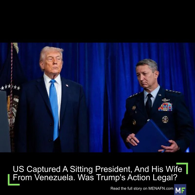 MENAFN's tweet image. US Captured A Sitting President, And His Wife From Venezuela. Was Trump's Action Legal? #Captured #Sitting #President, #Wife #Venezuela. #Trump's #Action #Legal? #USA #Russia #Biden #Ukraine #War #Palestine #Gaza #Israel # dlvr.it/TQ8302