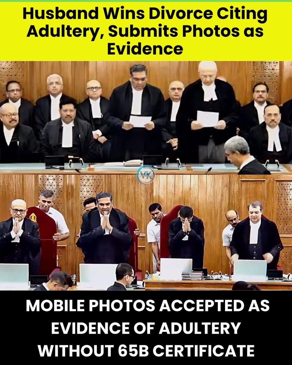 BibhasDas9's tweet image. The MP High Court upheld a divorce granted to a husband based on photographs found on a mobile phone that allegedly showed his wife’s adultery—even though the images were not accompanied by a certificate under Section 65B of the Indian Evidence Act.

#Section65B