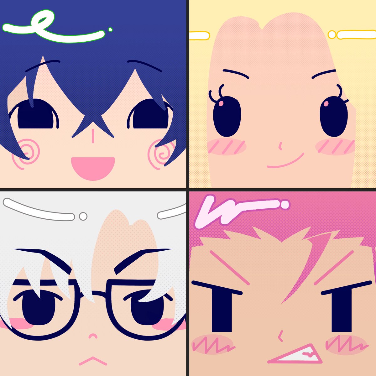 fishbiscuits's tweet image. square face trend