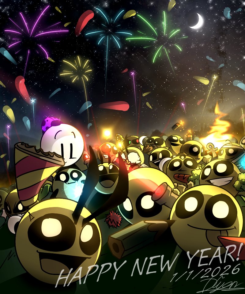 Happy new year from the Florr.io community!! 🎉🎉🎊🎊
#florrio #NewYear2026 #art