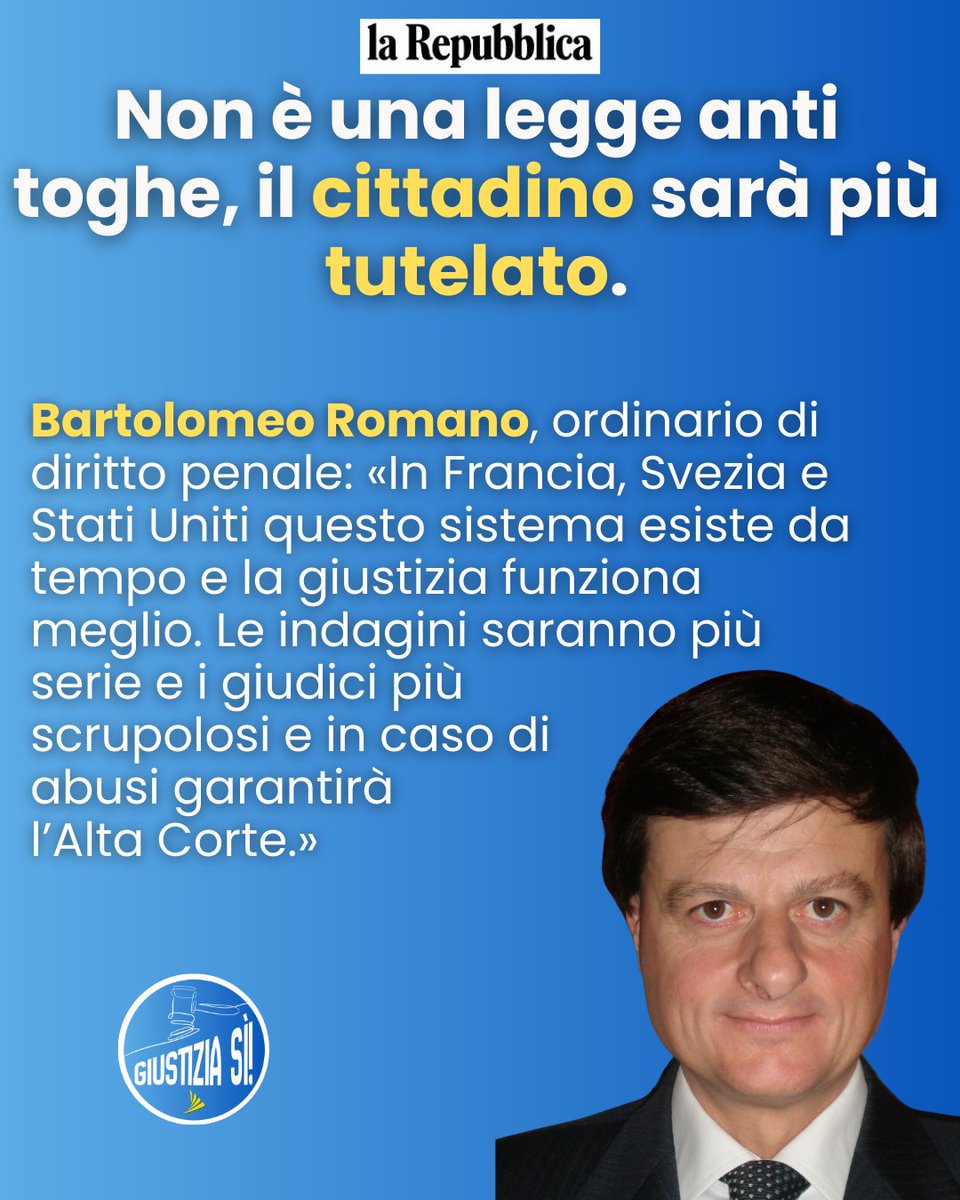 giustizia_si's tweet image. In Francia, Svezia e Stati Uniti questo sistema esiste da tempo e la giustizia funziona meglio. Le indagini saranno più serie e i giudici più  scrupolosi e in caso di abusi garantirà  l’Alta Corte.
#referendumgiustizia