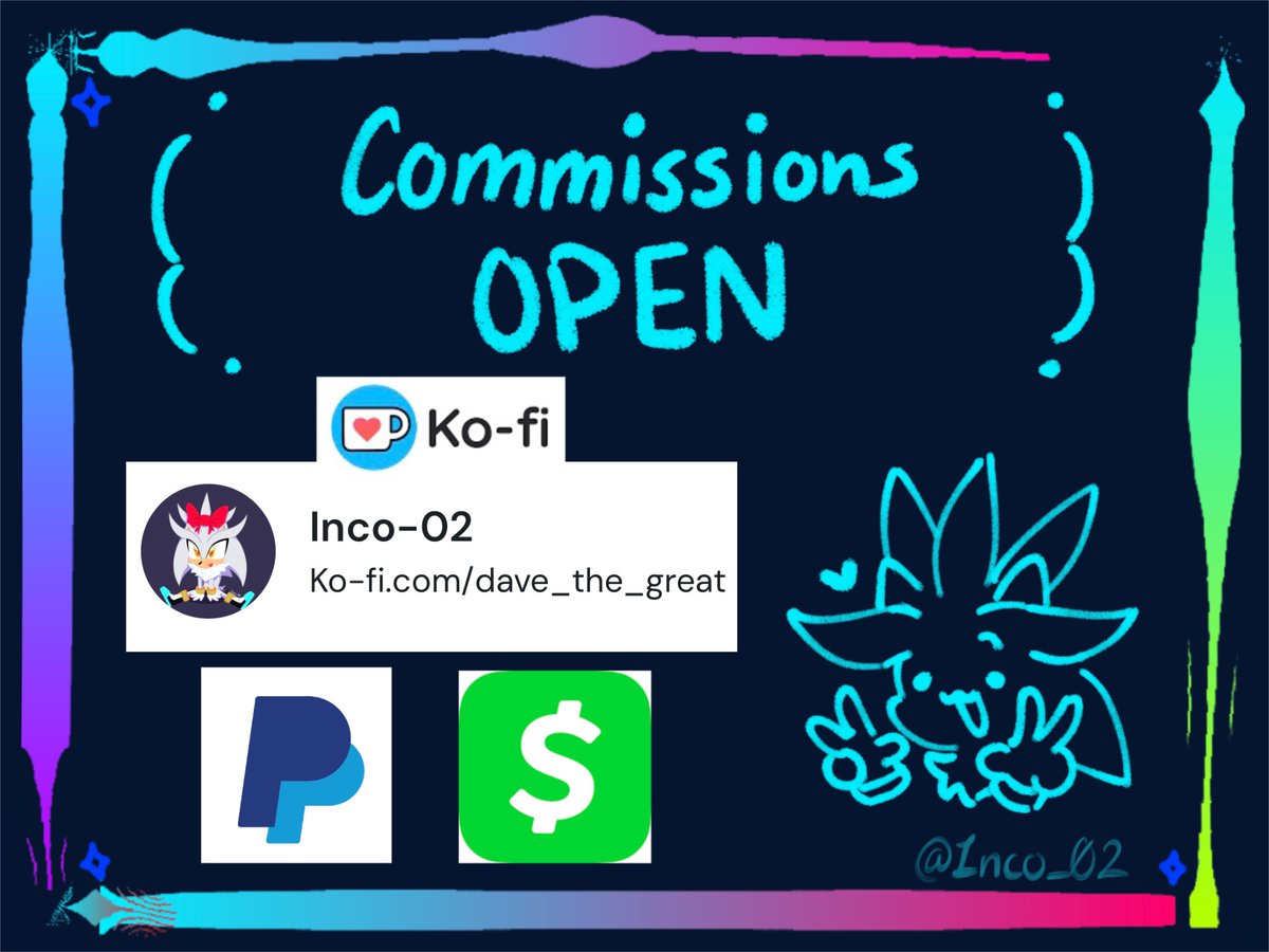 Inco_02's tweet image. TA DA!! ITS MY BIRTHDAY GIFT TO ME! (I’m so happii TwT✨)

#commissionsopen