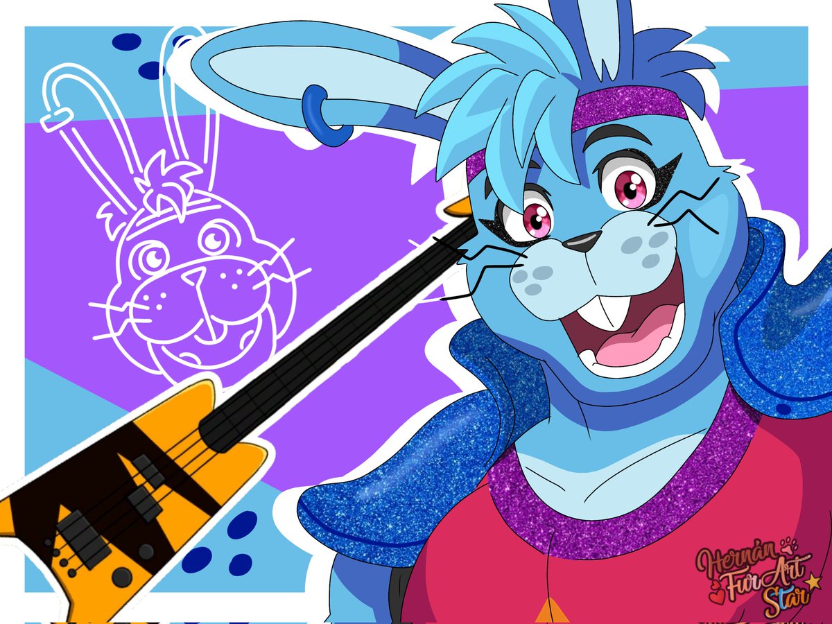 Bonnie tampoco se resistió a aparecer, después de estar fuera mucho tiempo dijo que era hora de volver al show 😄🐰 

#FNAF #fnafsb #fnafsecuritybreach #SuperstarAdventure #GlamrockBonnie #furryfandom #furryart #FNAFAU