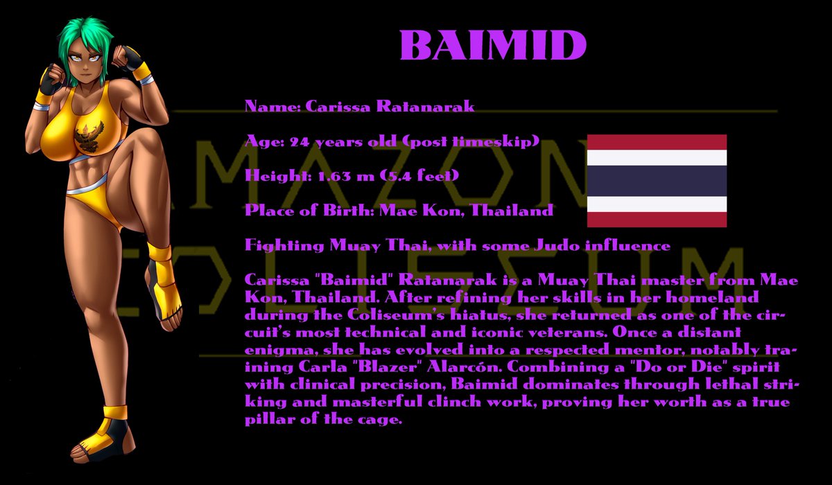 ArchieAgis's tweet image. Next week we'll have a fighting image, but let's show you another revisited bio from Baimid, the deadly blade from Mae Kon!

Read her bio here: deviantart.com/archeragis/art…

Image made by @the_shineh