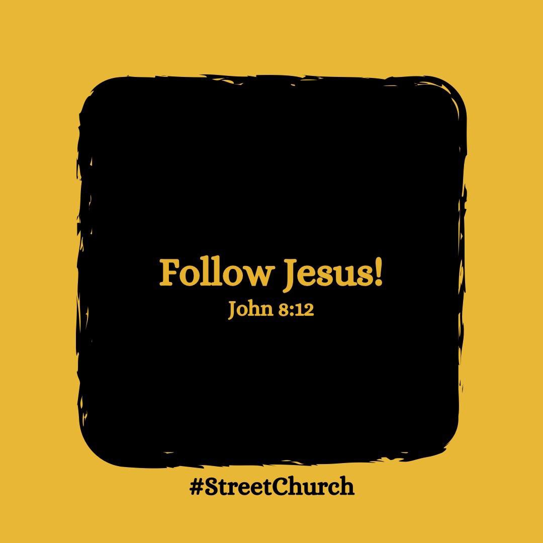 streetchurchh's tweet photo. How you go dey follow different people online and offline but you no gree follow Jesus? Ehn brother Pious and sister Nkechi? 

Make a decision today to follow the one person wey fit change your life for good. https://t.co/pVFIdGSpA5