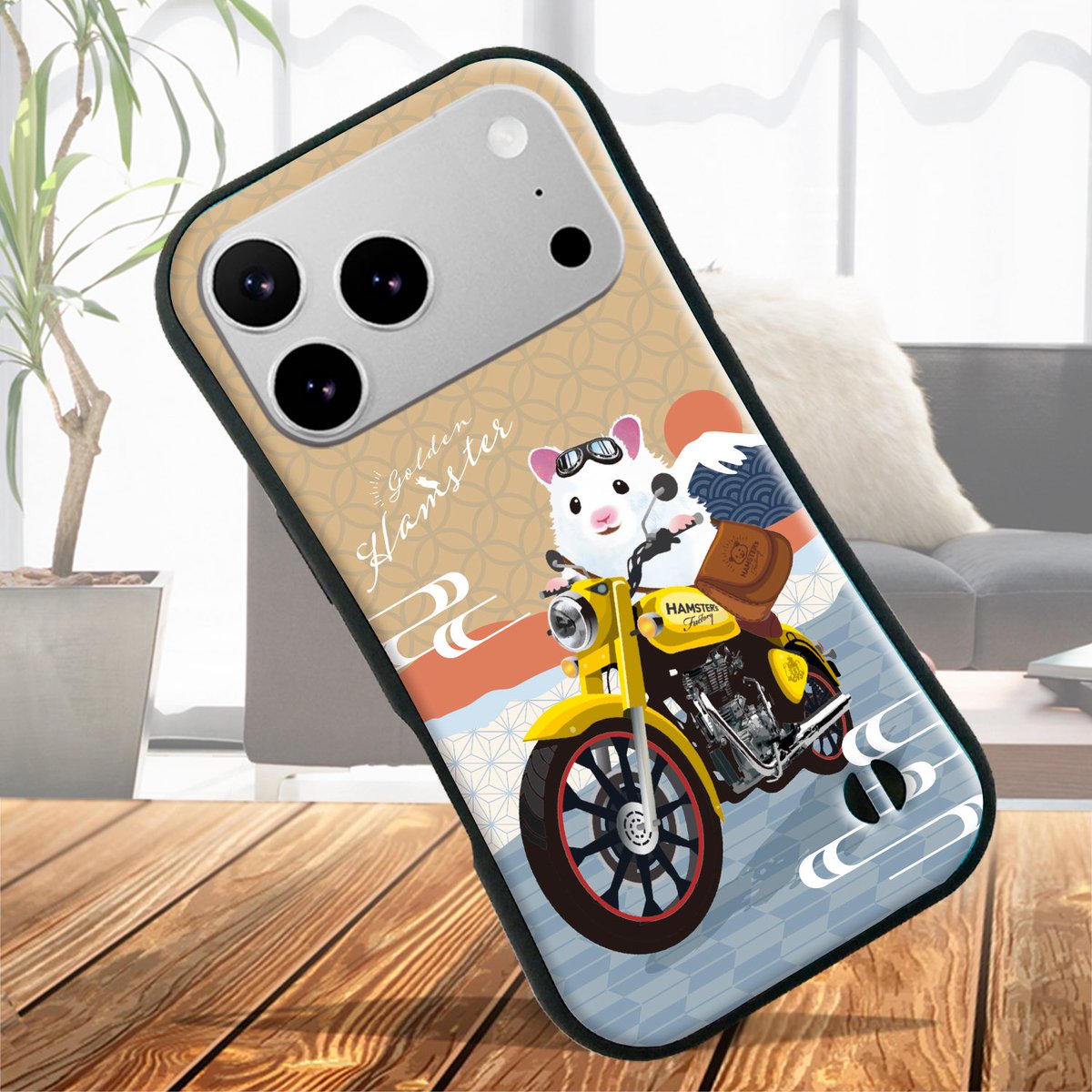 HamsFactory's tweet image. ちょっと和風テイストを加えて新登場🐹✨

耐衝撃 iPhoneケース  クラシカルバイク minne.com/items/43833971 - ハンドメイドマーケットminne（ミンネ）