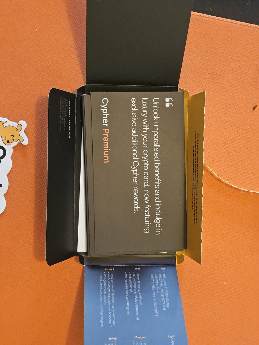 Just got my first crypto card and I am so glad I went with @Cypher_HQ_  their support handled shipping to my country (difficult country to ship crypto  cards to) well. Great packaging