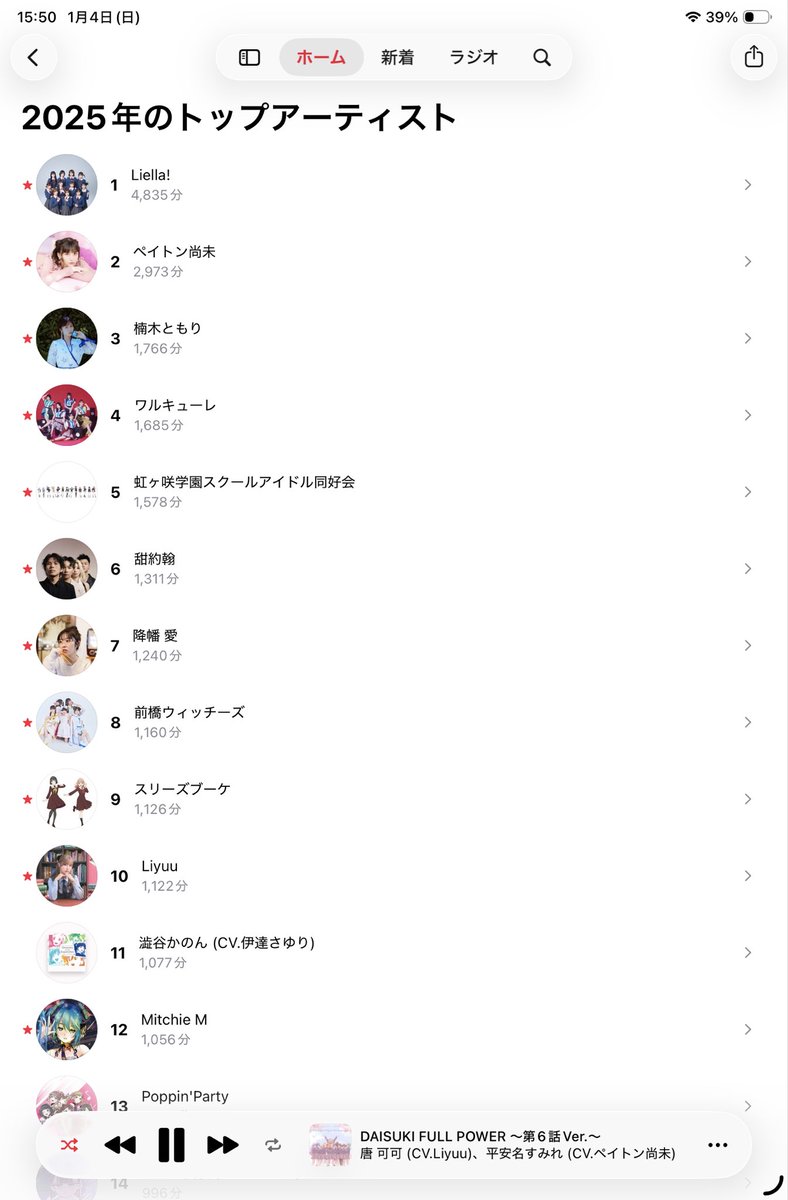 10月はTT結構聴いたなぁ