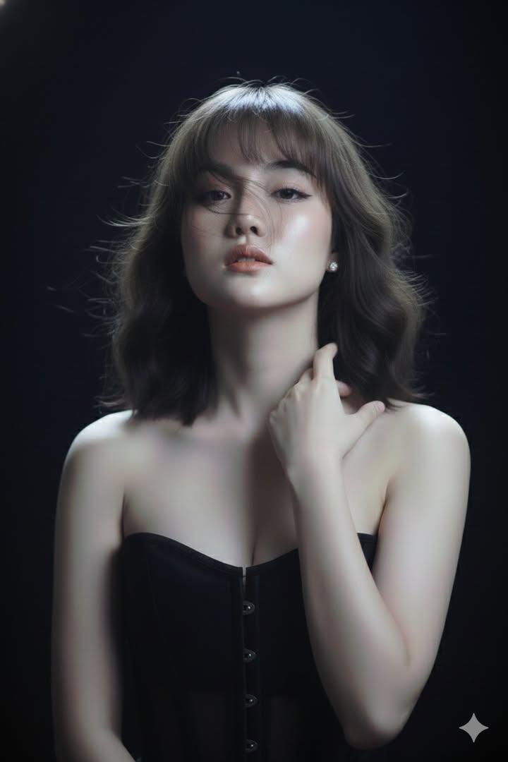 Ethereal Elegance: A Dreamy Portrait in Black and White