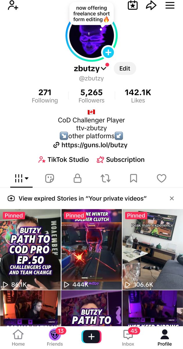 zbutzy's tweet image. I now offer freelance short-form editing.
📱TikToks/Shorts/Reels
📊 Avg 10k+ views on my own content
🚀 Multiple 100k–400k+ videos
I help players, creators, orgs, and brands grow an audience and monetize it.
DMs open. Proof below👇