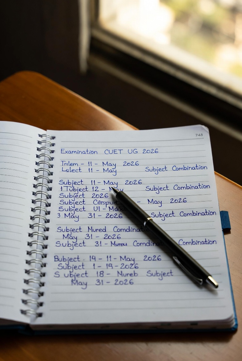 5. 📝 Examination Schedule:
CUET UG 2026 will be conducted between May 11 and May 31, 2026, depending on the subject combinations chosen by candidates.