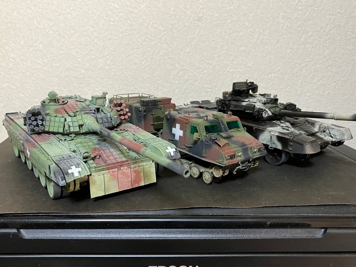 nekomanmaok's tweet photo. PT-91 　
#戦車模型 #scalemodels #模型戦車道 #プラモデル #PT91 #T72 #AMUSINGHOBBY https://t.co/fkaEiOo4iE