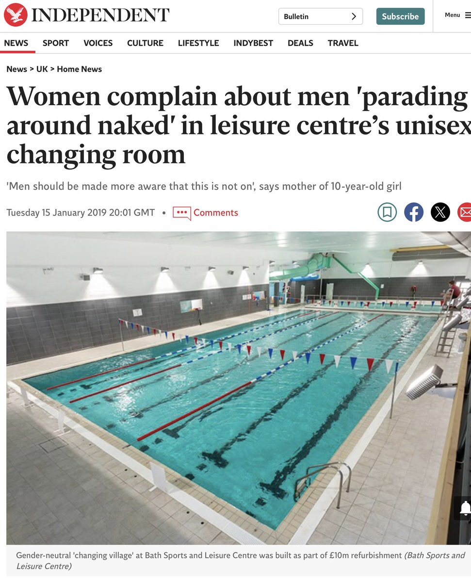 It beggars belief that <a href="/Sport_England/">Sport England</a> still recommend mixed-sex changing villages after a decade of evidence showing the harm to women and girls. 

Surely it’s time for councils to prioritise the safety and inclusion of the female population in swimming activities?

Excellent new