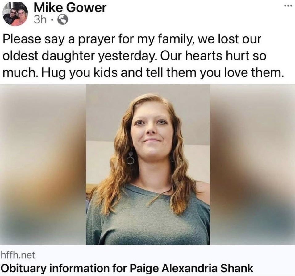Paige suffered bad reactions to her first Covid Vaccinations 💉 
She was then made to have a booster shot by her employer ..
Paige has now since passed away 🕊️