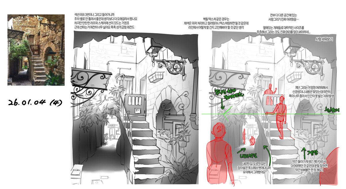 260104
삐뚤빼뚤한 공간은 삐뚤빼뚤한 매력이 있다
#Study #Drawing