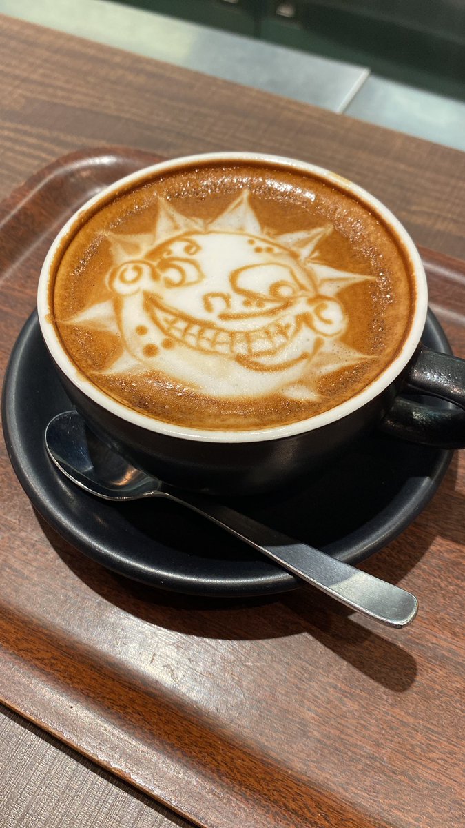 FNAFのSUNでラテアートしてもらいました⭐️
#FNAF
