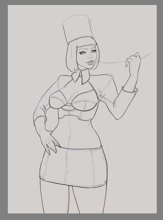 5th element commission WIP clean line