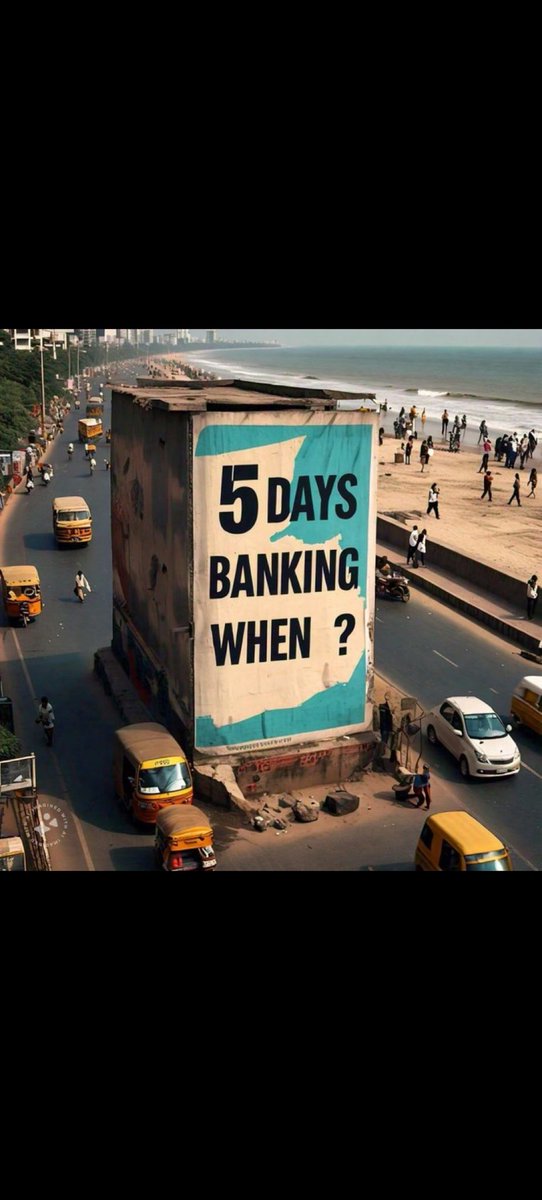 #5DayBankingNow
Despite provision in bipartite still five day banking a dream for lakh of bankers and their families .
All responsible authorities should answer the burning question
5 Days banking when ??<a href="/ChiefIba/">IBA_Chief_Executive</a> <a href="/BankBoardBureau/">Banks Board Bureau</a> <a href="/FinMinIndia/">Ministry of Finance</a> <a href="/nsitharaman/">Nirmala Sitharaman</a> <a href="/PMOIndia/">PMO India</a>