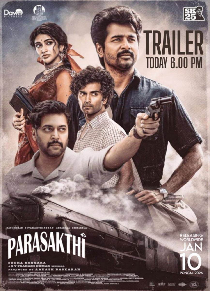 #Parasakthi Trailer from today 6pm