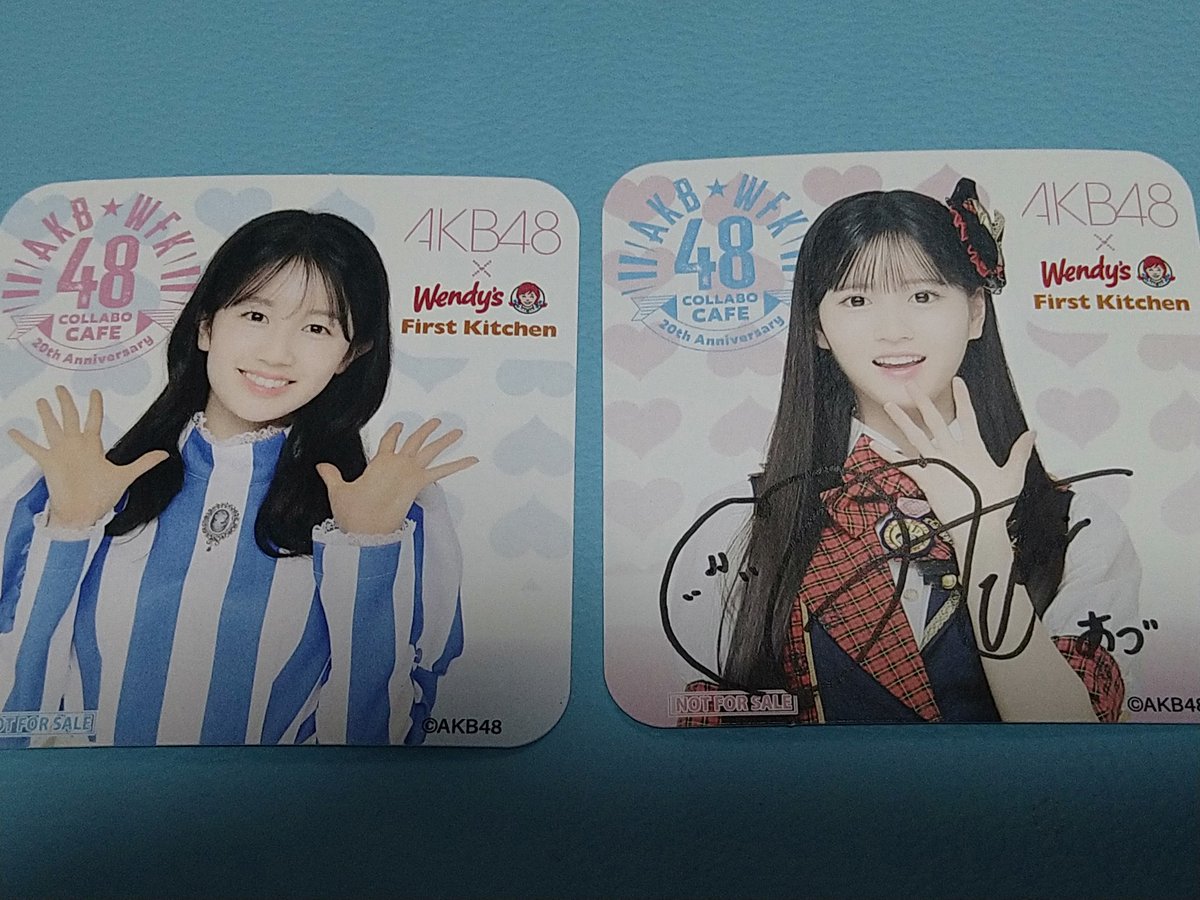 本日の戦利品 あずの直筆サイン🙌 みーおんBIGアクスタ ＃AKB48