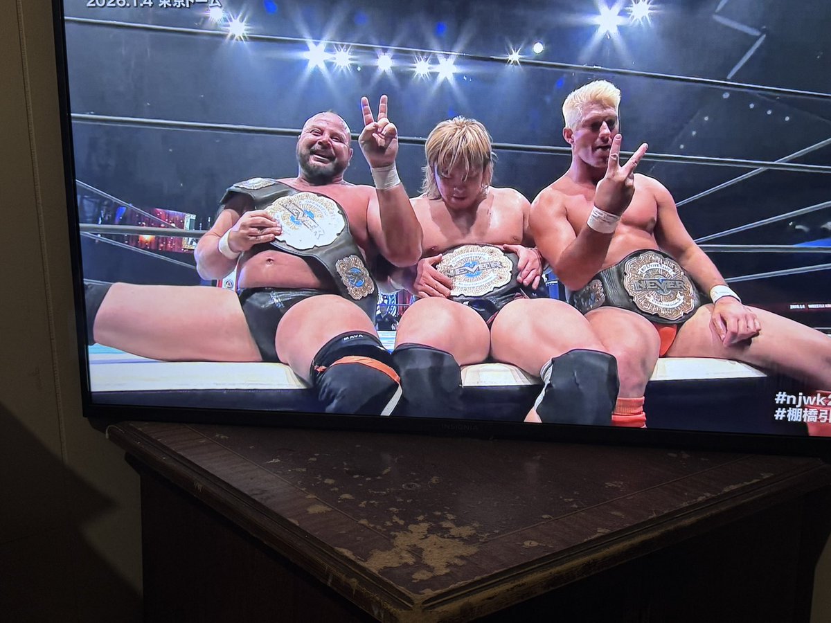 TooSweetNeil's tweet image. Congrats to #TMDK. New Never 6man tag champs!!!!! #WK20 #WRESTLEKINGDOM