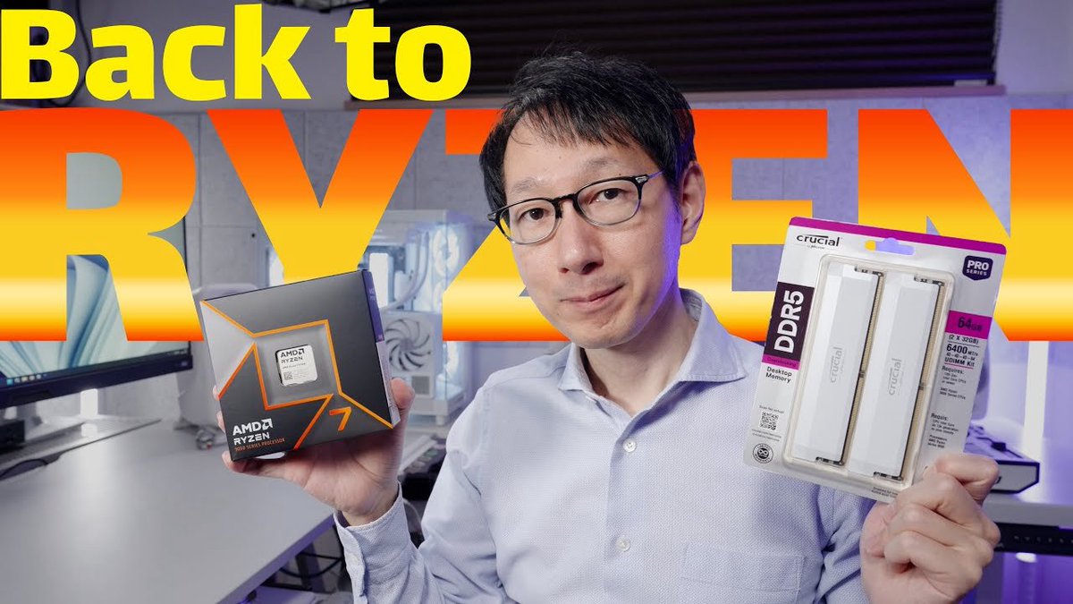 RYZEN環境に戻します！CPUをダウングレードしてまでRYZENに移行する理由とは【自作PC】
youtu.be/HDMeobPNFxo
