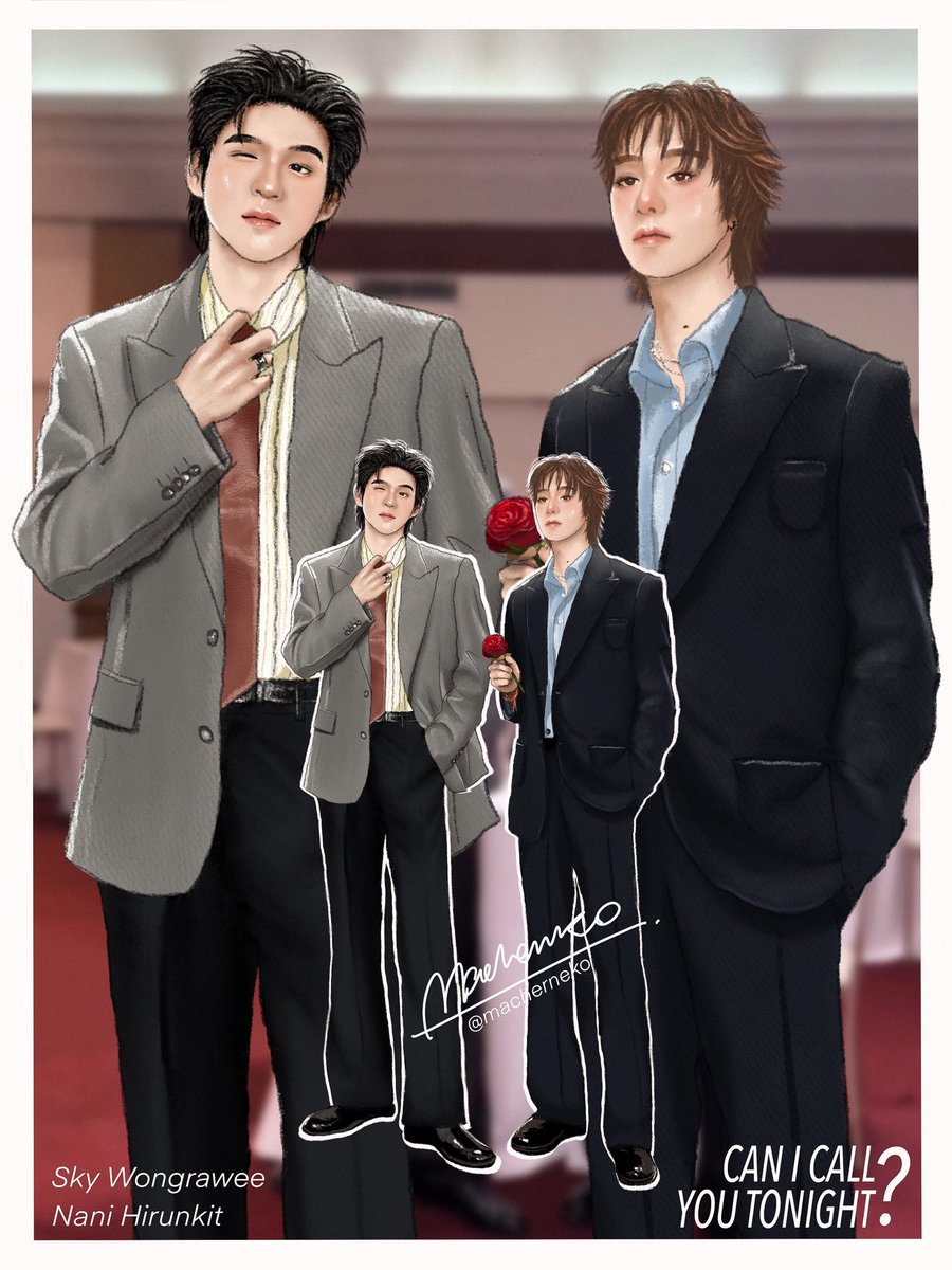 machernekoo's tweet photo. ที่รัก ผมเอ็นดูคุณสุดหัวใจ~ 📞🌃

#CanICallYouTonight #SkyNani
#skywongravee #hirunkit_ 
#ArtworkSkynani https://t.co/pUbdf01iFj