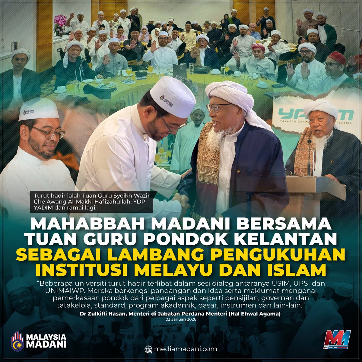 adamyusuf88's tweet image. "Islam terancam" kata @drakmalsaleh yang senada dengan Walaun.

Sementara itu menteri agama @DrZulkifliHasan gigih memperhebatkan syiar Islam di zaman MADANI 👍 

*Orang politik jangan jadikan agama sebagai modal politik untuk raih sokongan politik