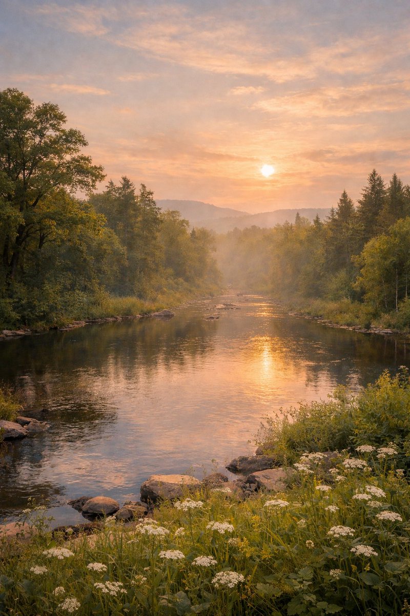 Nature reminds us to slow down.
The sky doesn’t rush, trees don’t compete, rivers don’t complain—yet everything falls into place.
Sometimes, peace isn’t found in doing more, but in pausing to breathe and observe.

GM  😊