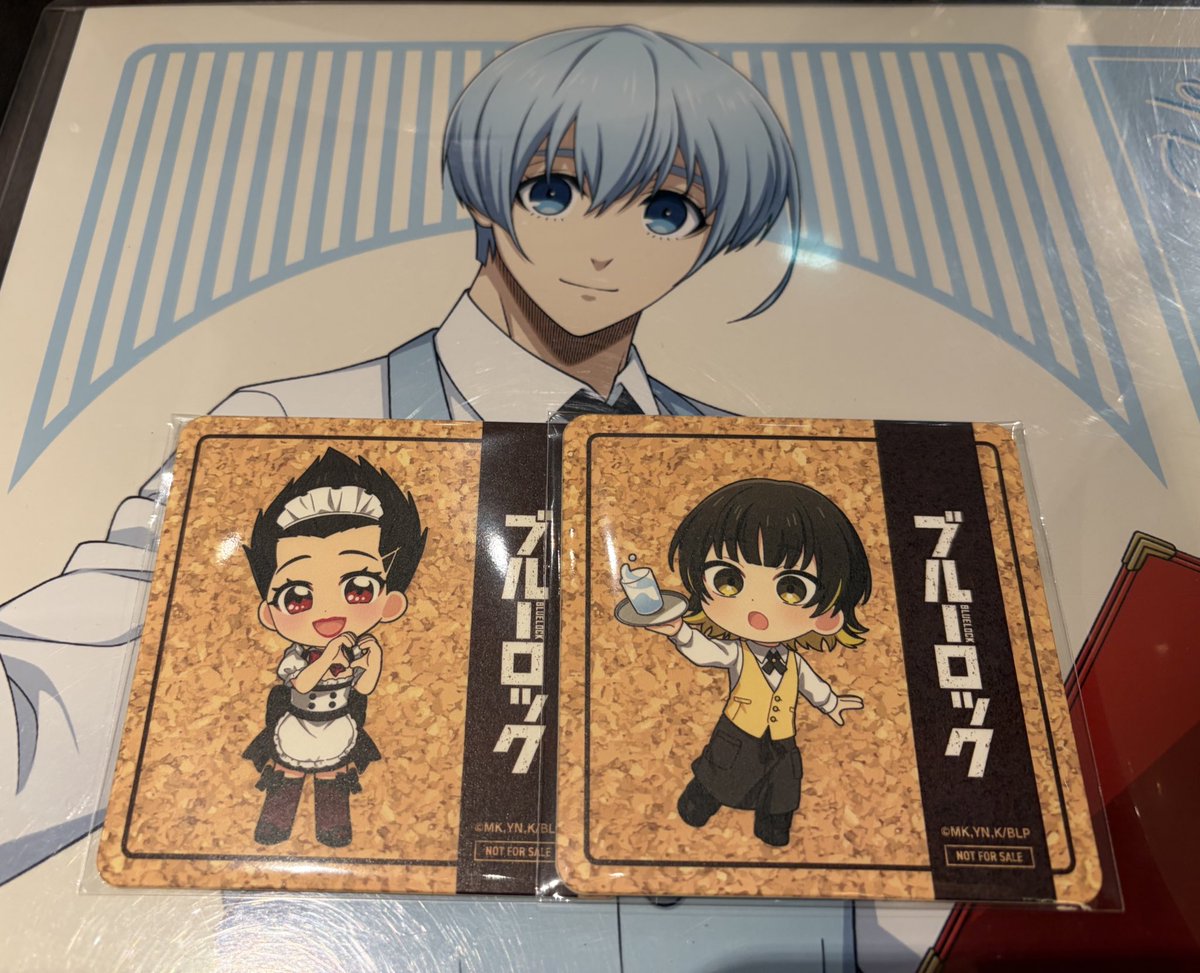 交換】 ブルーロック ブルロ プリンセスカフェ コースター 譲)蜂楽、馬