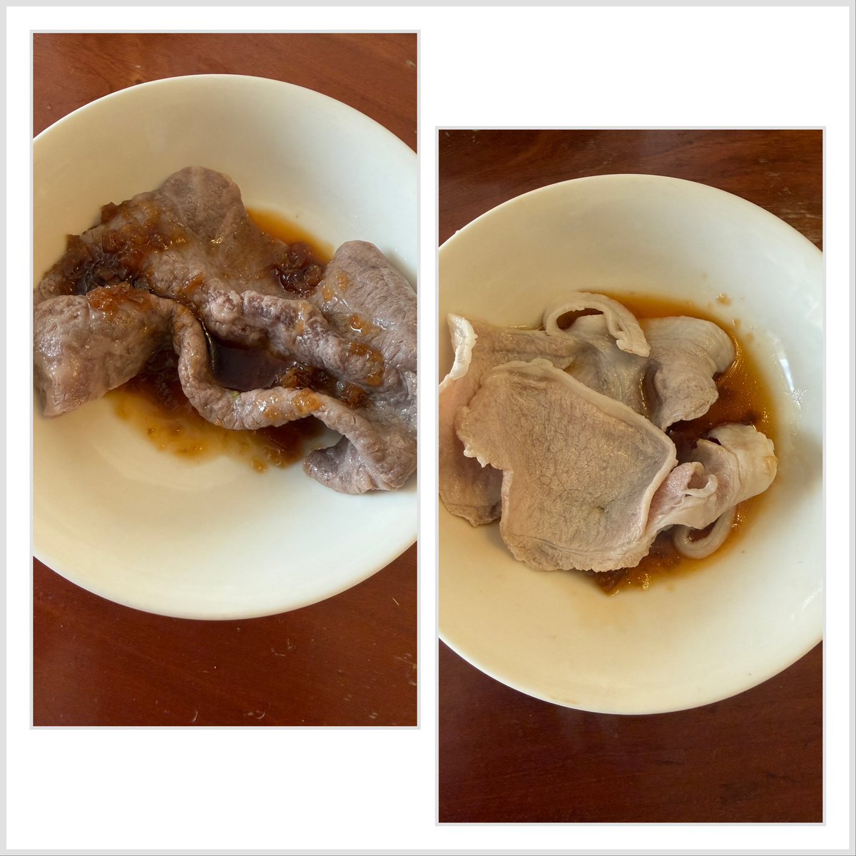 38Vi1's tweet image. 我が家、連休最終日は夕飯早めスタートの家しゃぶ🥩です^_^

サシ少なめお肉で😁

解凍甘くても、とりあえずぶち込む💪

牛と豚と野菜とキノコ類とマロニー😄

シメは、ほうとうとミニお餅✨

ご馳走様でした😋

また、飲んじゃったな…😅

#おうちご飯 
#家しゃぶ
#連休最終日
#仕事始められない