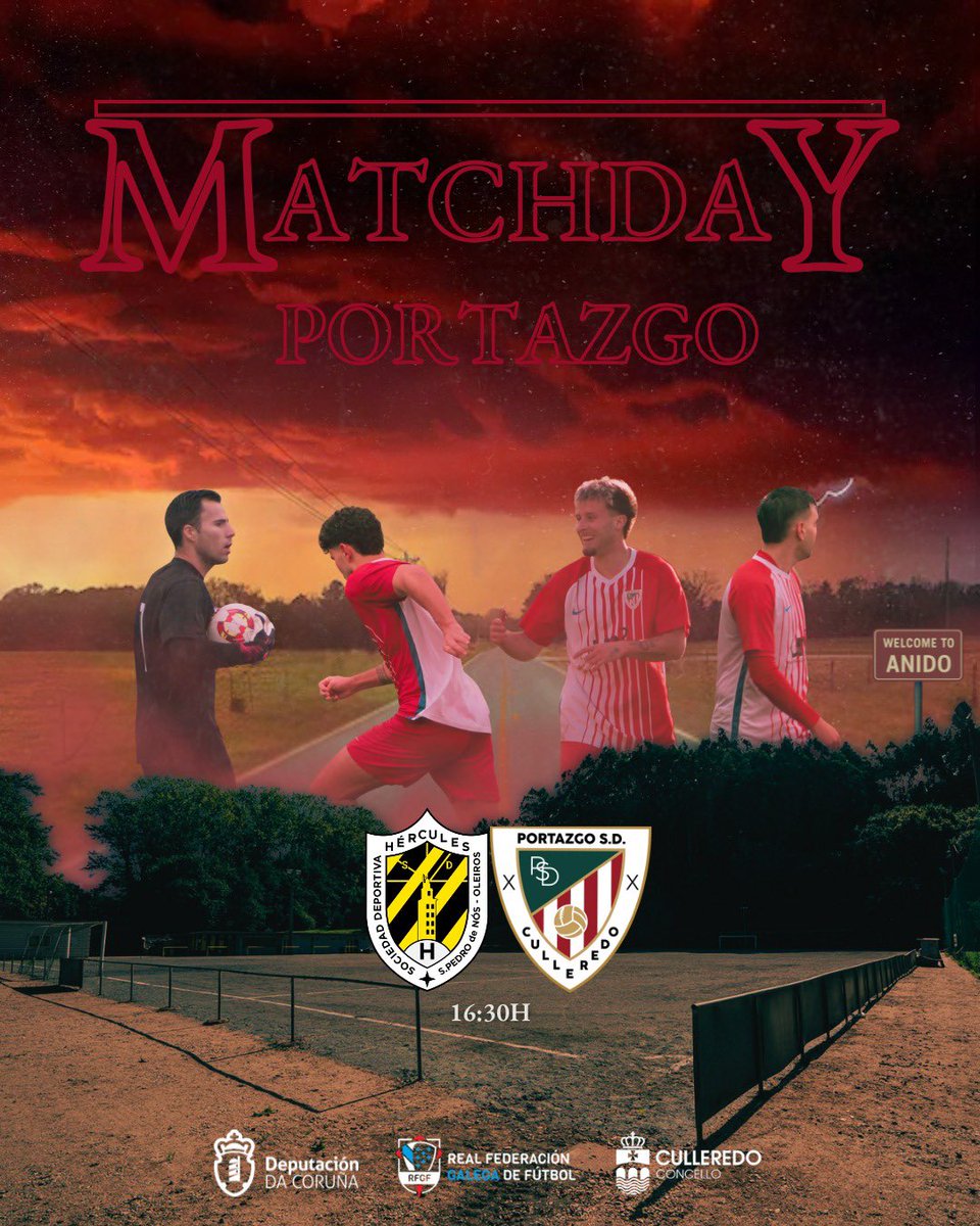⚽️ 𝐻𝑜𝑥𝑒 𝑥𝑜𝑔𝑎𝑚𝑜𝑠! ⚽️

🆚 Hércules SD  
⌚️ 16:30H
🏟️ Anido

#ForzaPortazgo ♥️ | #PortazgoSD