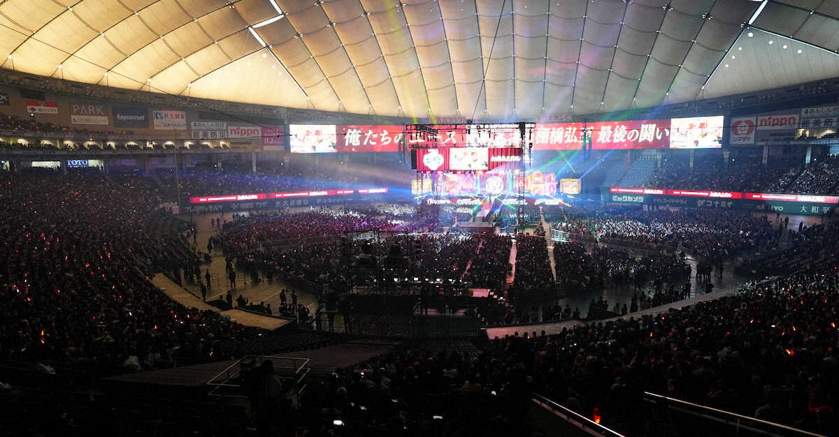 【熱狂】棚橋弘至が引退、外野席含め超満員札止め アントニオ猪木の引退大会以来
news.livedoor.com/article/detail…

チケット発売開始直後から初期のチケットが完売。その後、外野席解放やアリーナ席を増席したが、新日本プロレス史上最速のチケット売れ行きで、全席種完売・超満員札止めが確定した。