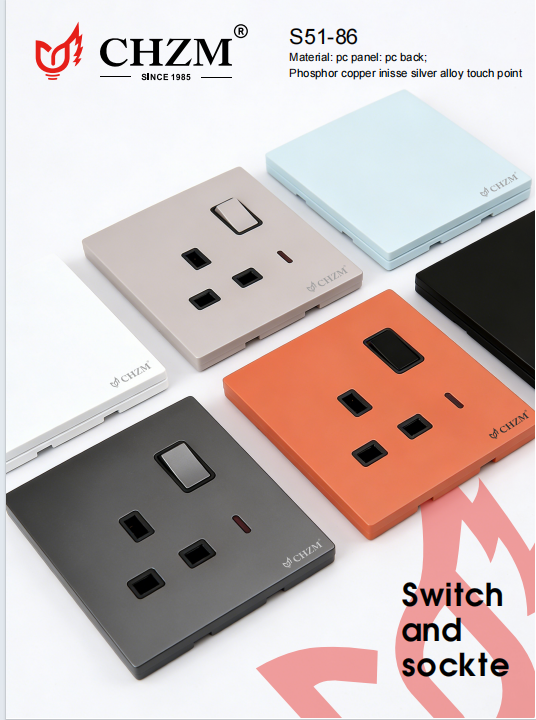 CHZM_LEDLight's tweet photo. Color Your Life, Power Your Home.
CHZM S51-86 Switches &amp; Sockets
message to learn more about color options. #CHZM #InteriorInspo #ModernHome #WallSwitch #HomeDecorIdeas #IndustrialDesign #ColorYourHome https://t.co/SKiyNXoJTj