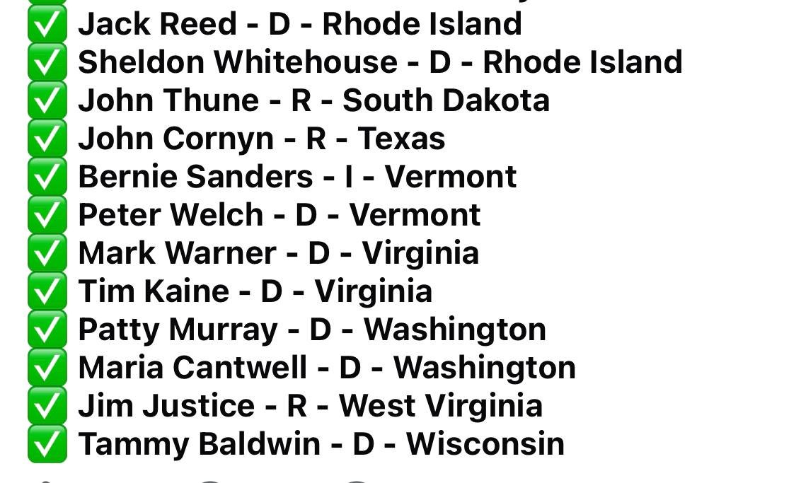 Cindyknowsit2's tweet photo. HERE IS THE LIST OF SENATORS WHO TOOK MONEY FROM VENEZUELA, PROBABLY TO COVER FOR THEIR INVOLVEMENT IN THE 2020 STOLEN ELECTION WHERE THEY USED SMARTMATIC AND DOMINION VOTING MACHINES TO STEAL THE ELECTION FROM TRUMP AND THEN STAGED A RIOT AT THE CAPITAL AND INNOCENT PEOPLE ENDED UP IN PRISON!!!?? 
Proof has just been released and heads are going to roll!!